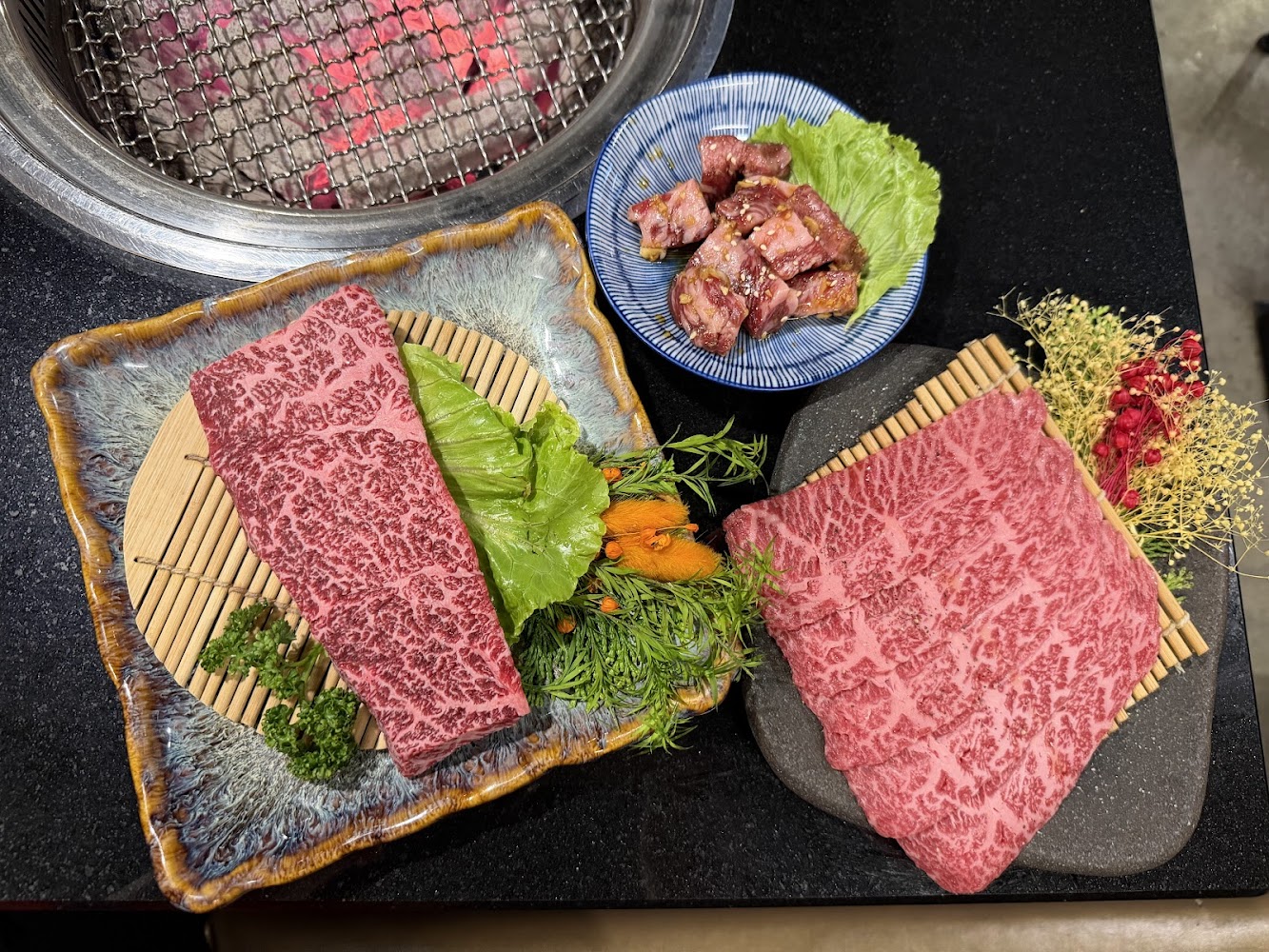 嗜燒肉黑毛和牛專門店高品質和牛肉盤