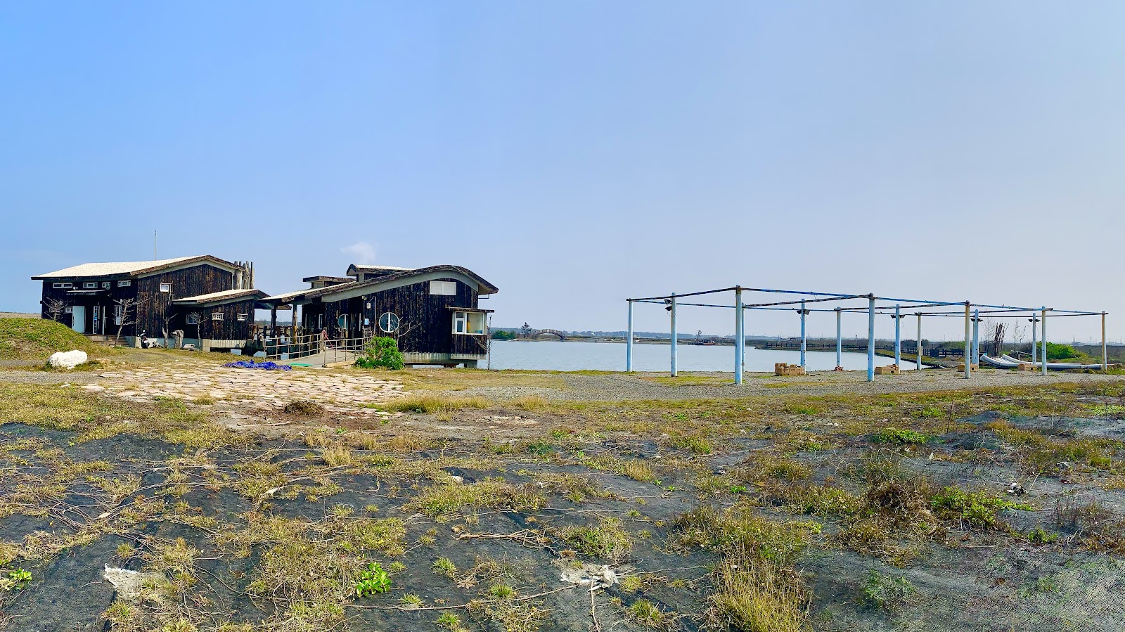 台西海口生活館建築群廣角全景水域空曠地景