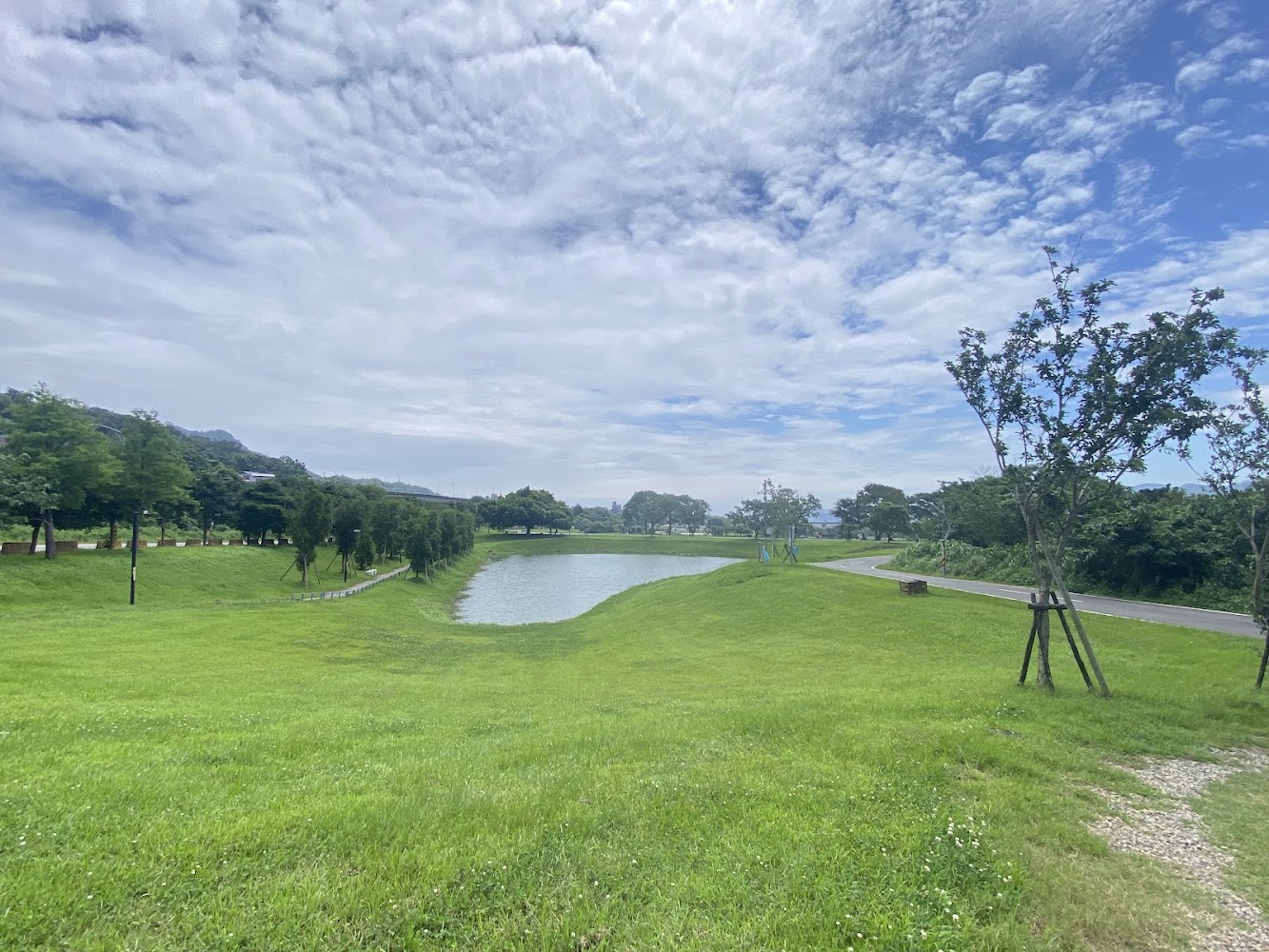 沐心池草地與湖景
