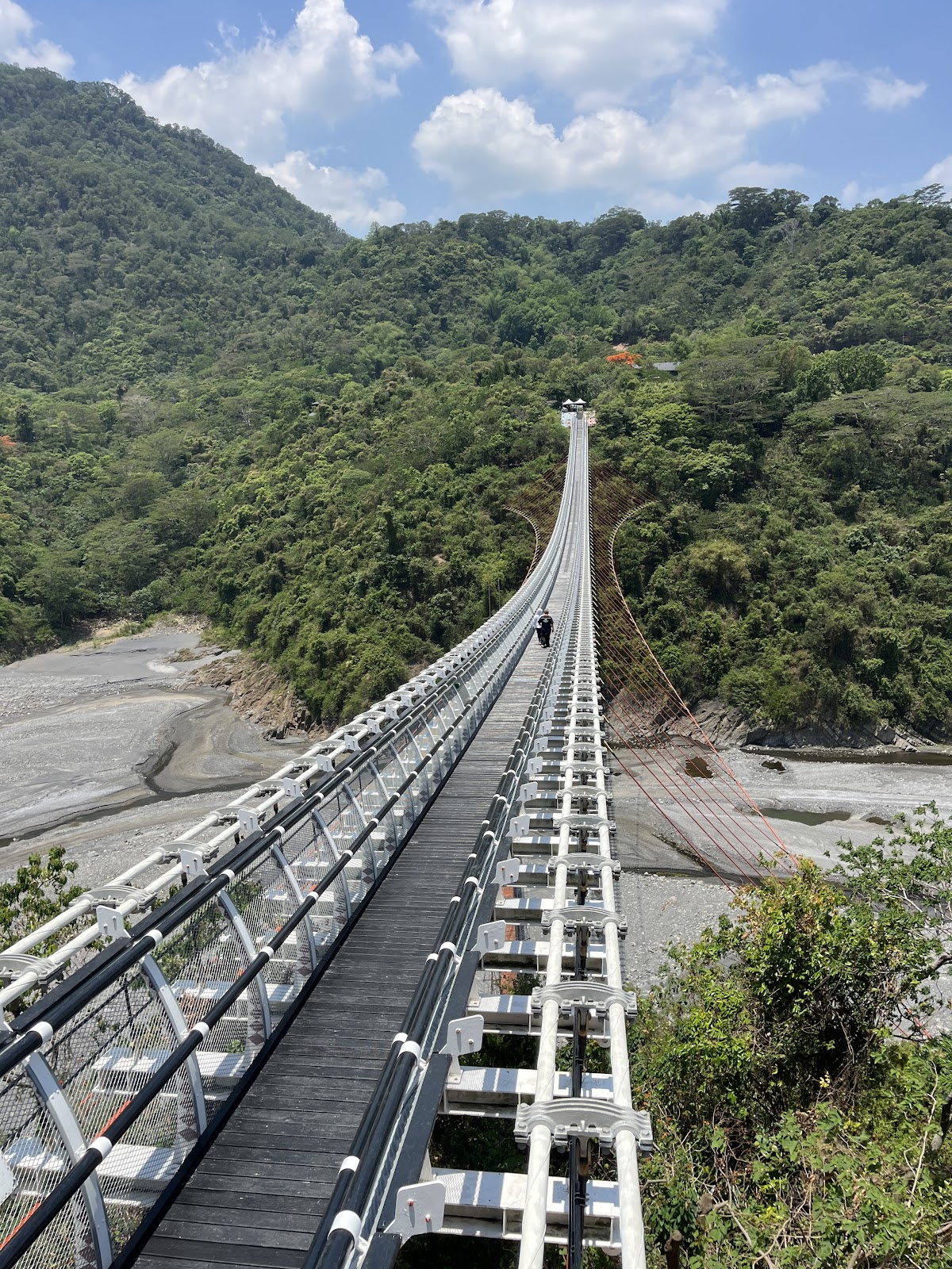 山川琉璃吊橋橋面俯視 屏東三地門 隘寮溪