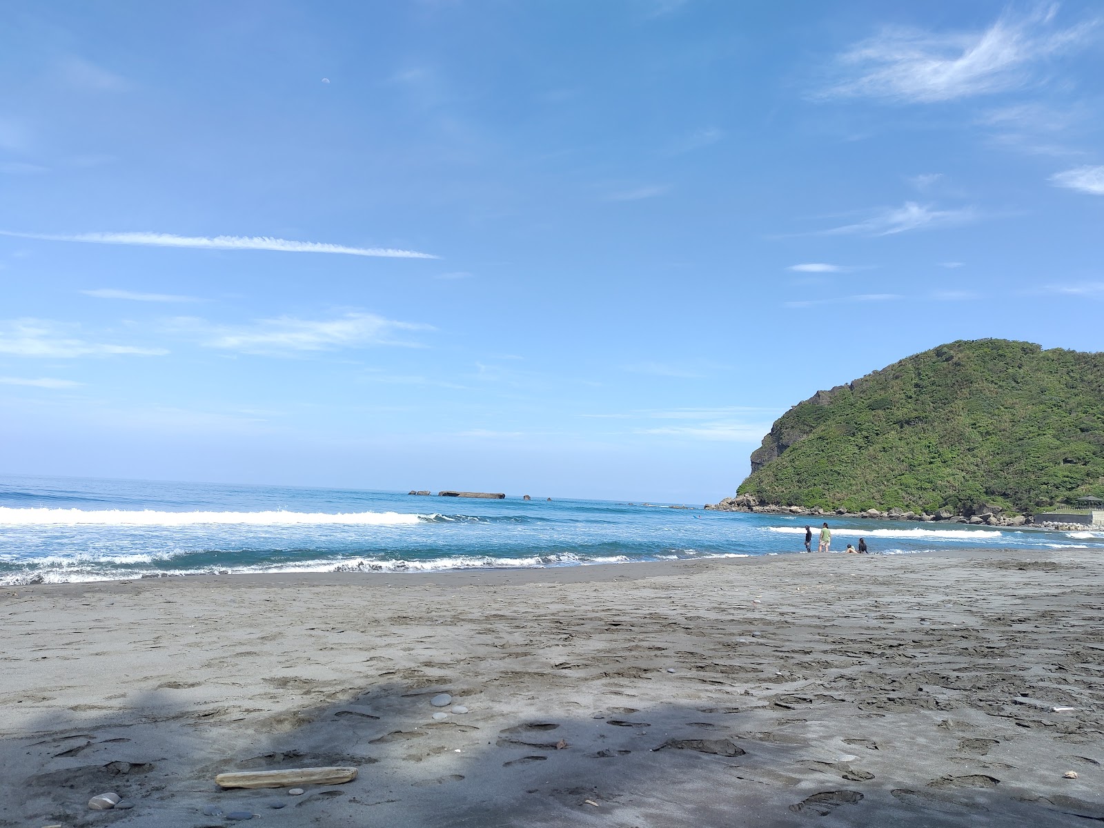 磯崎海灘平視角度沙灘與太平洋花蓮東海岸景點