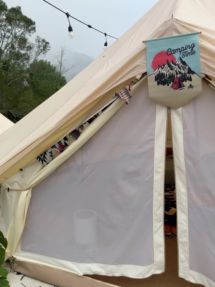帳篷門口Camping Time布旗佈置