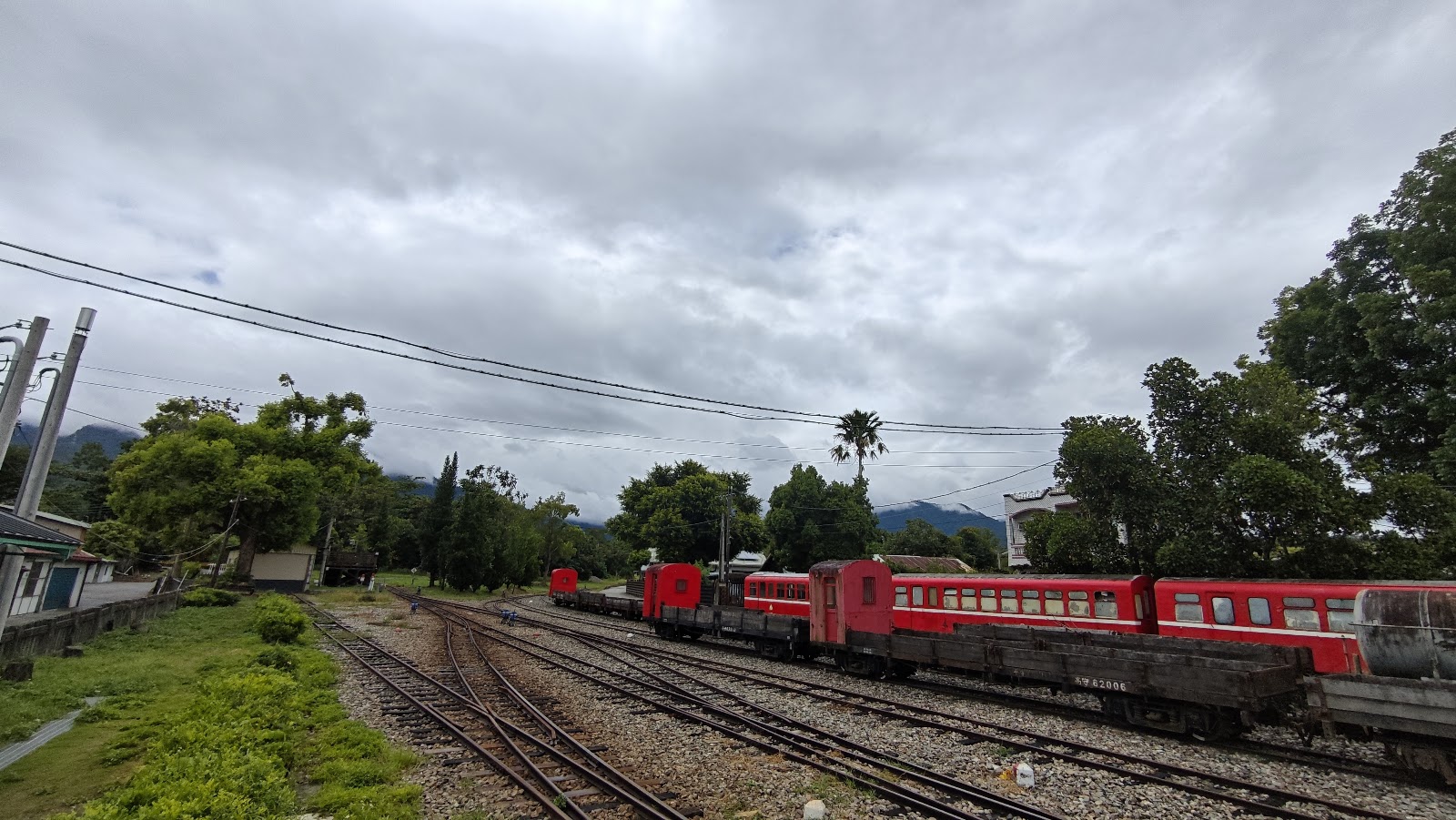 竹崎車站白天外觀，阿里山鐵路歷史建築