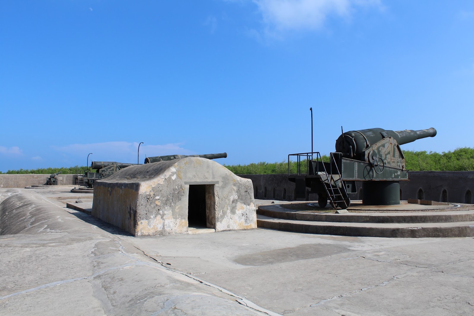 西嶼西台砲台 圓形砲座大砲 清代軍事要塞 澎湖西嶼