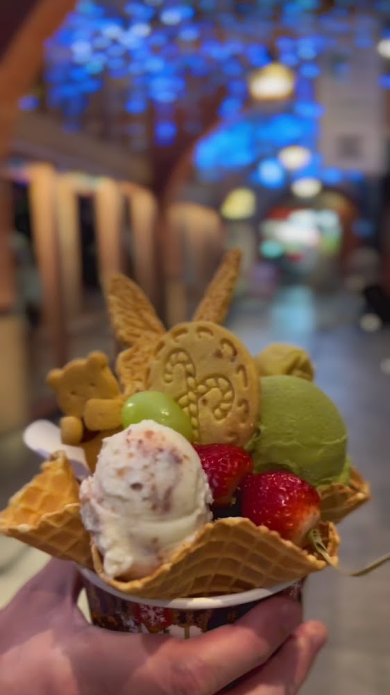 宮原眼科抹茶與奶油冰淇淋甜點碗