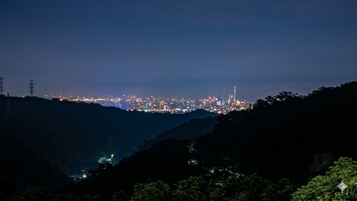 仁愛路觀景台夜景藍調