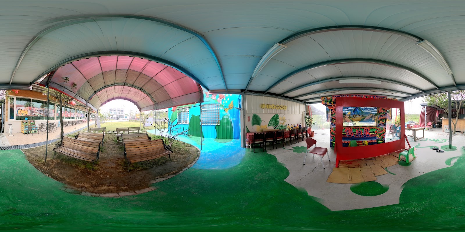 偶的家戲偶文創園區室內全景，布袋戲收藏展覽
