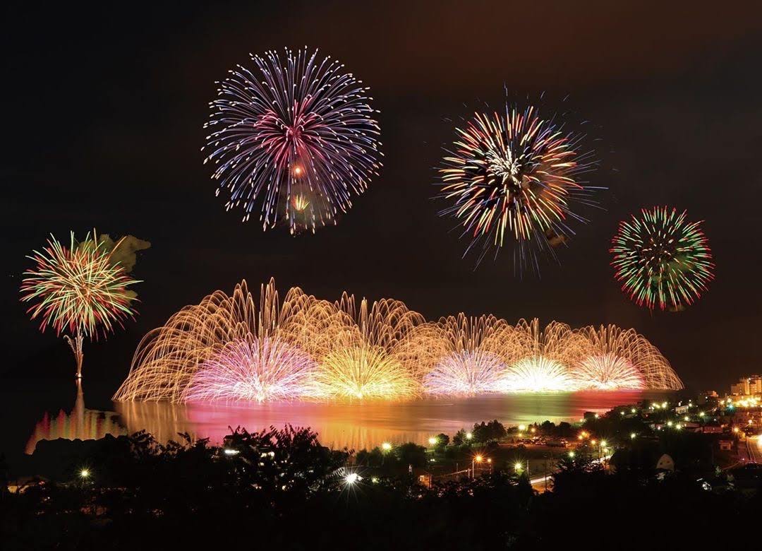 支笏湖煙火活動夜景