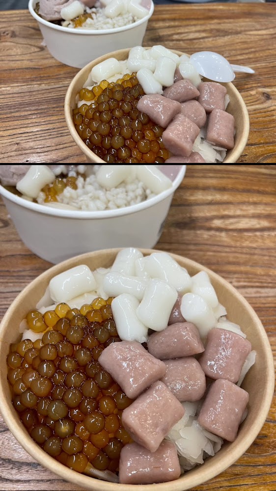 樂華夜市台灣傳統甜品剉冰與芋圓配料