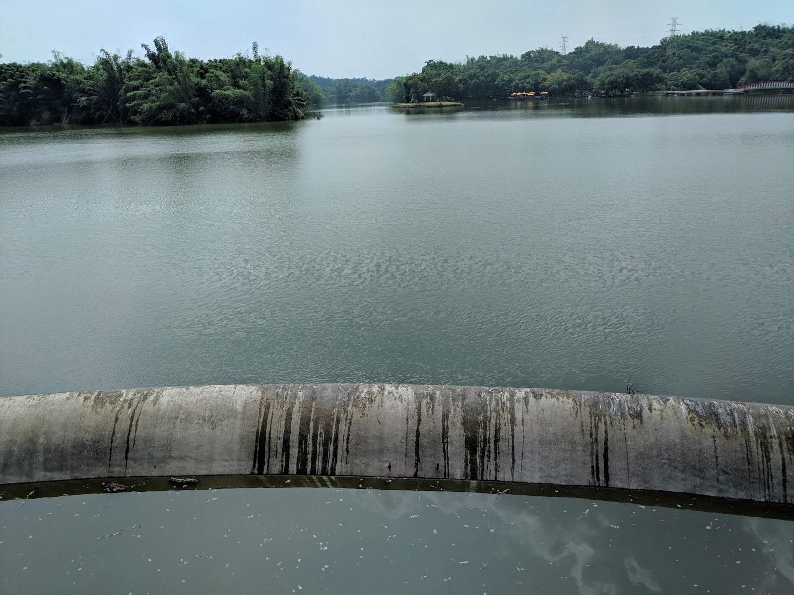 台南柳營尖山埤水庫壩體俯瞰