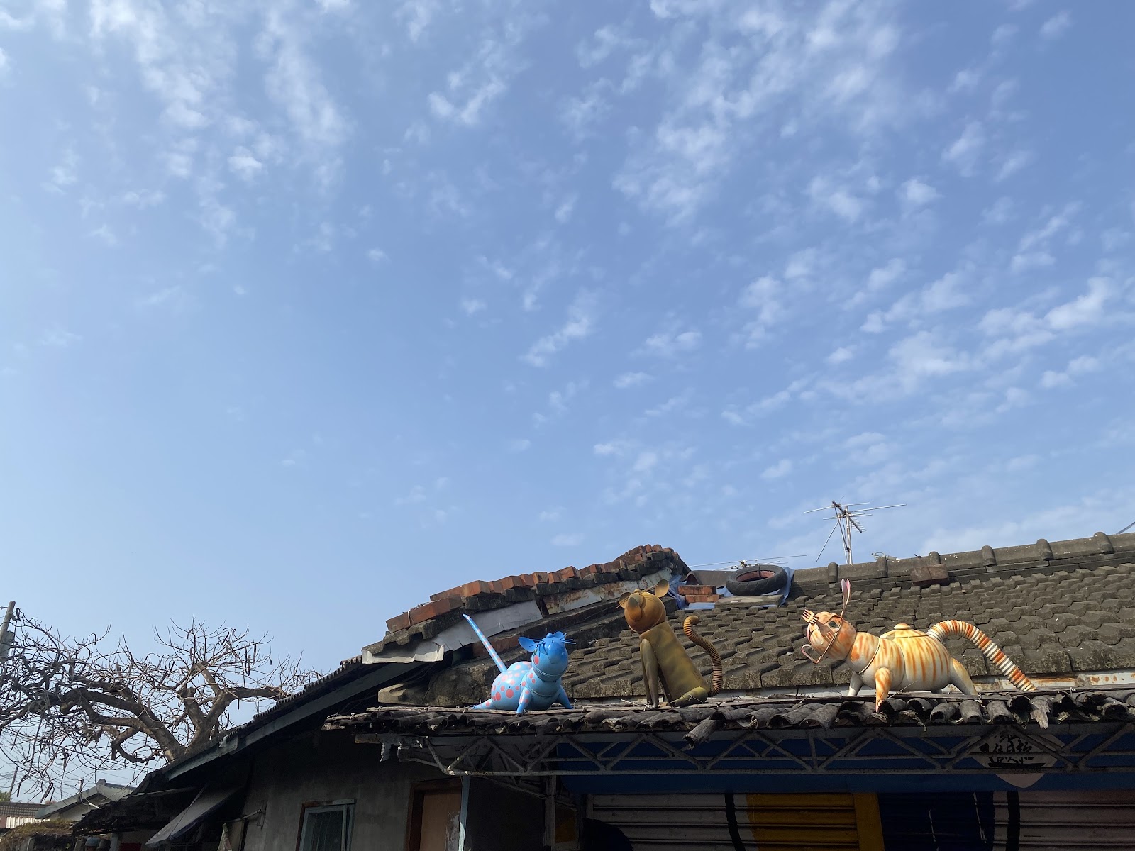 溪口老屋屋頂裝置藝術