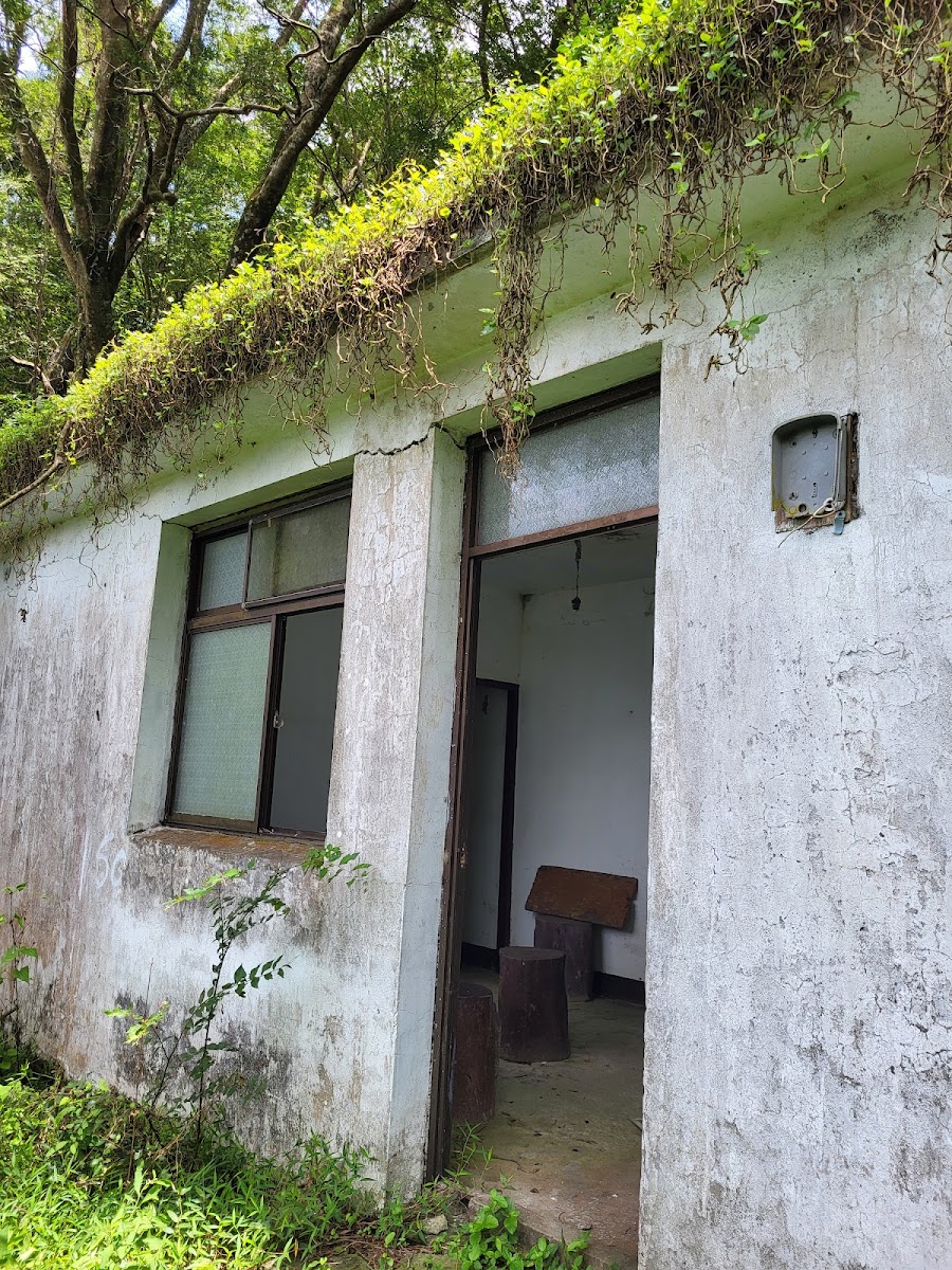 象鼻部落廢棄老建築外牆苔蘚覆蓋，泰雅族歷史遺跡，苗栗泰安