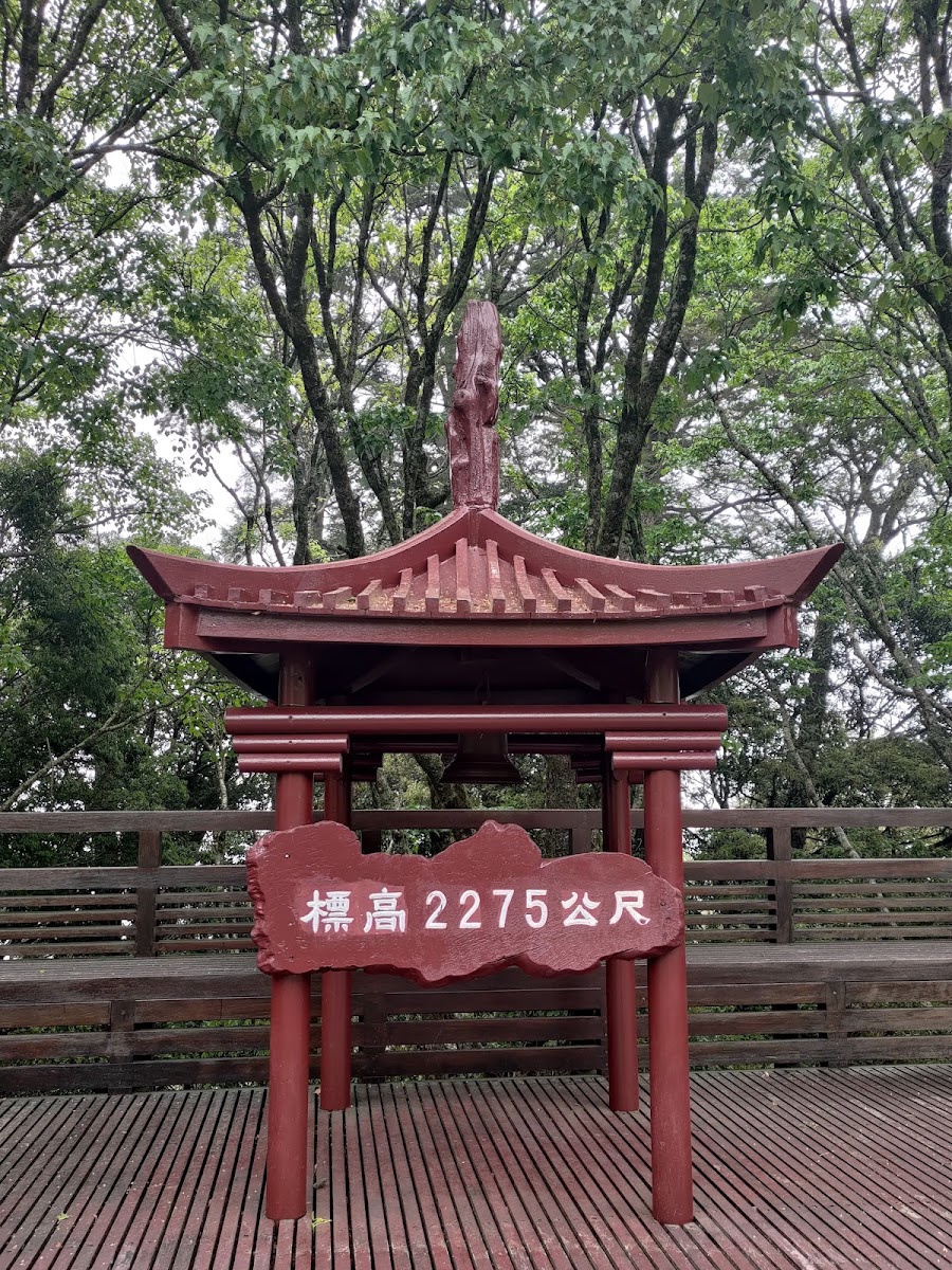 大雪山標高2275公尺紅色涼亭觀景台