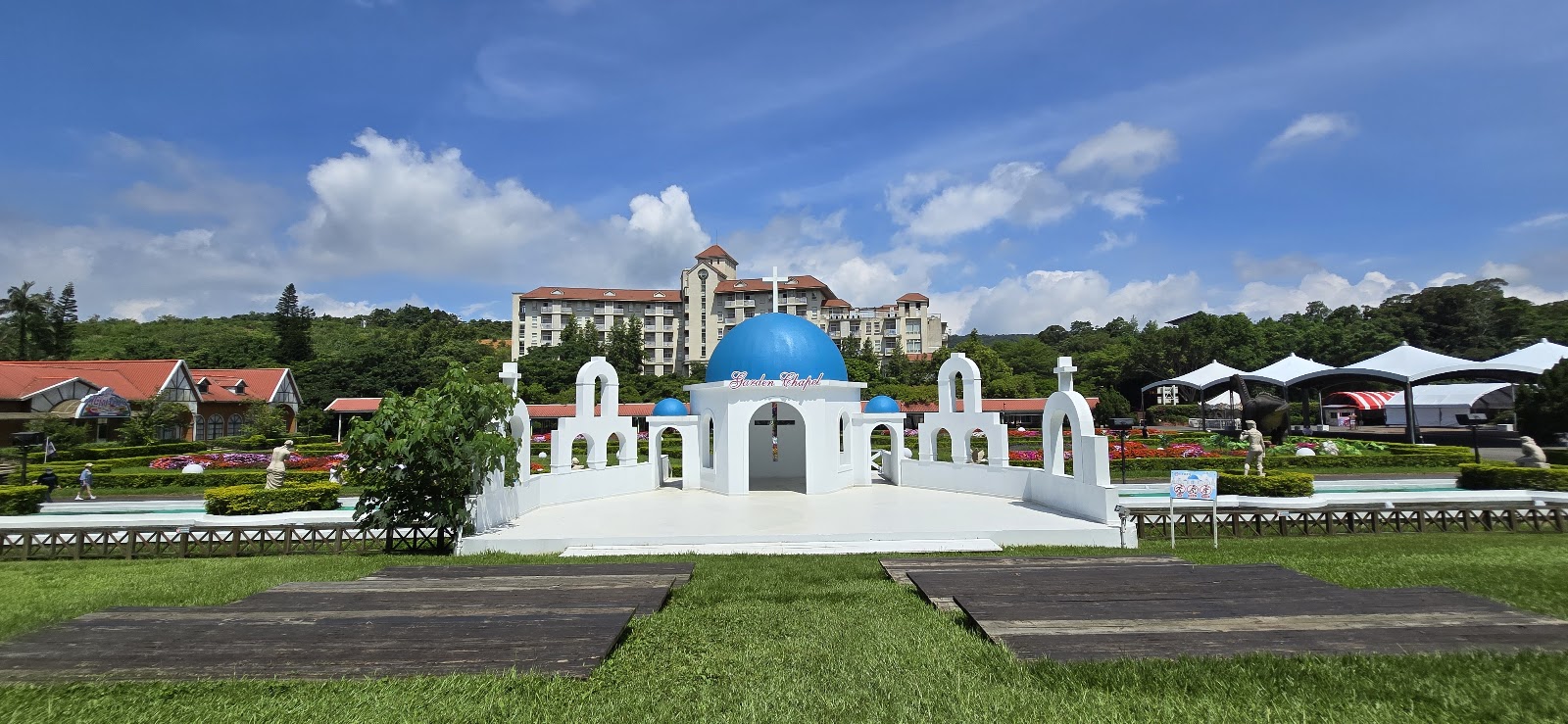 西湖渡假村希臘風花園教堂與庭園造景