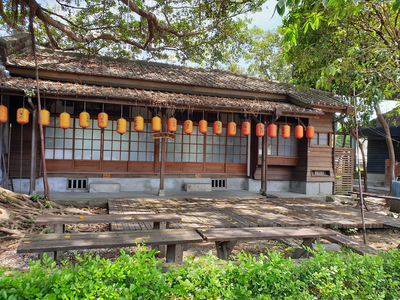 花蓮將軍府1936日式木造建築與紅燈籠
