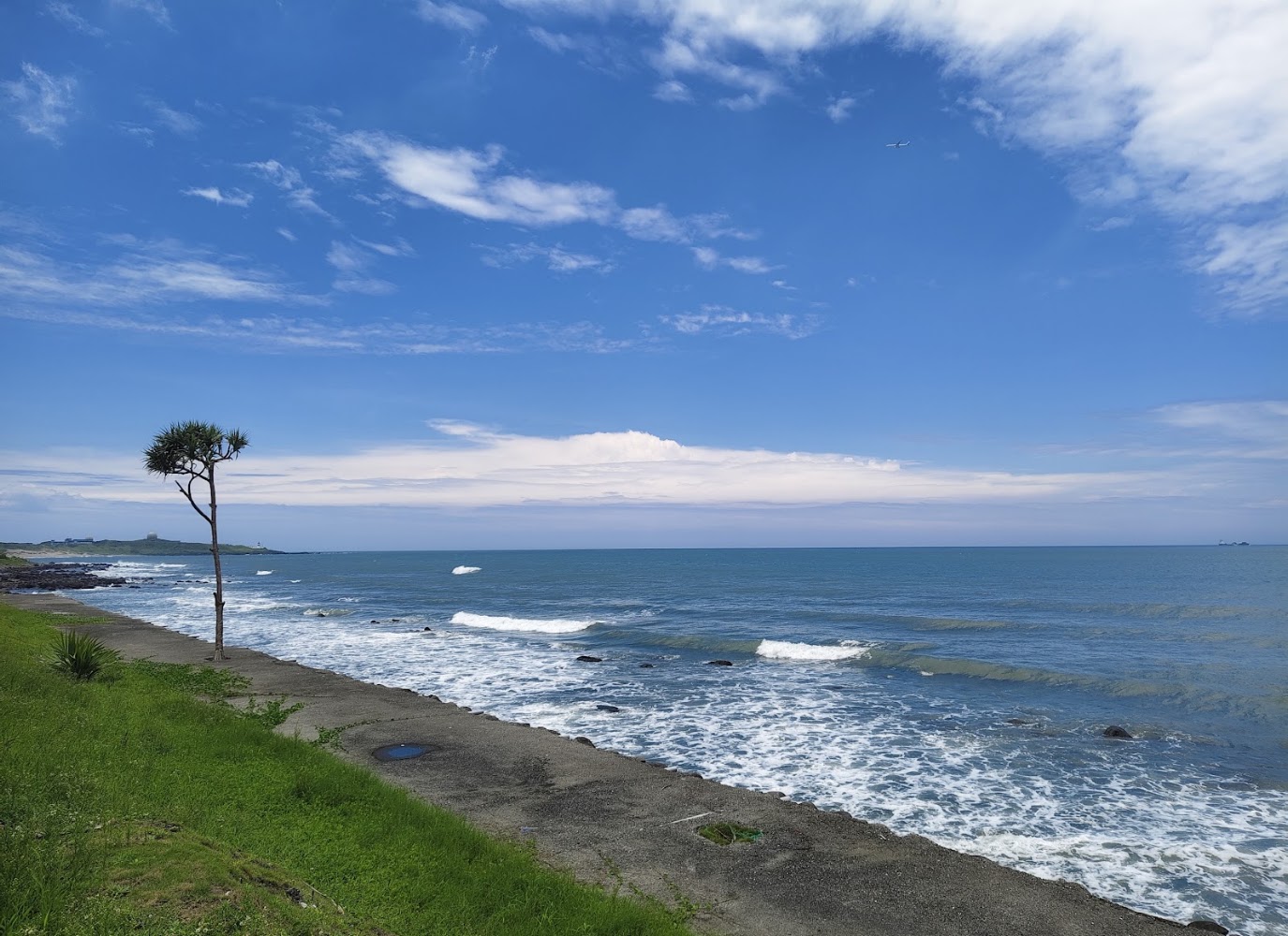 蔚藍海岸線與綠地景色