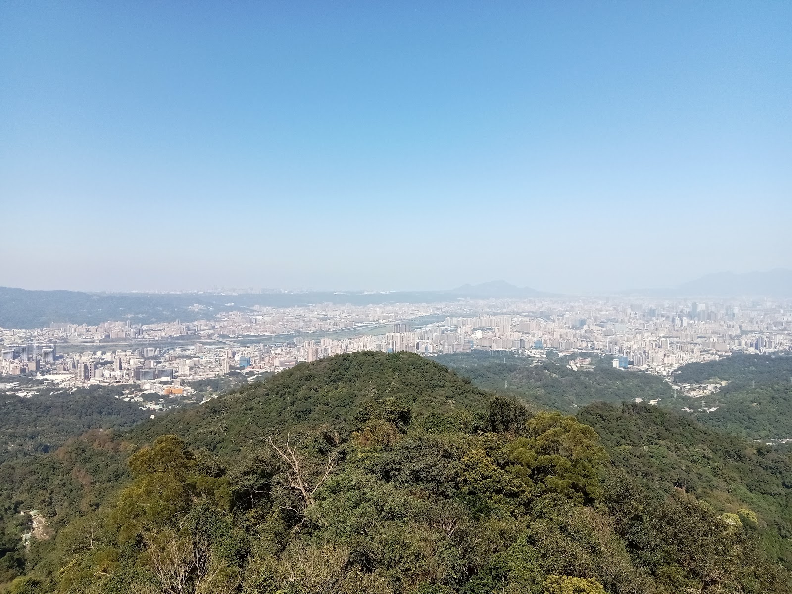 白晝俯瞰土城市景高樓林立盆地地形承天禪寺步道
