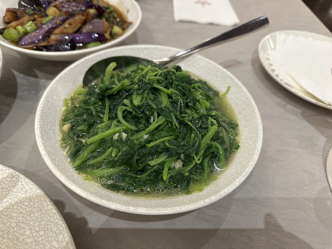 蓬萊邨台菜餐廳清炒綠色蔬菜