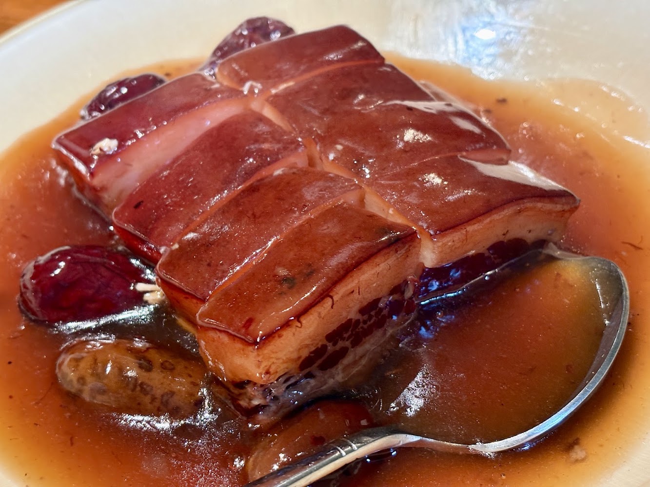 紅燒肉與紅棗配料近拍