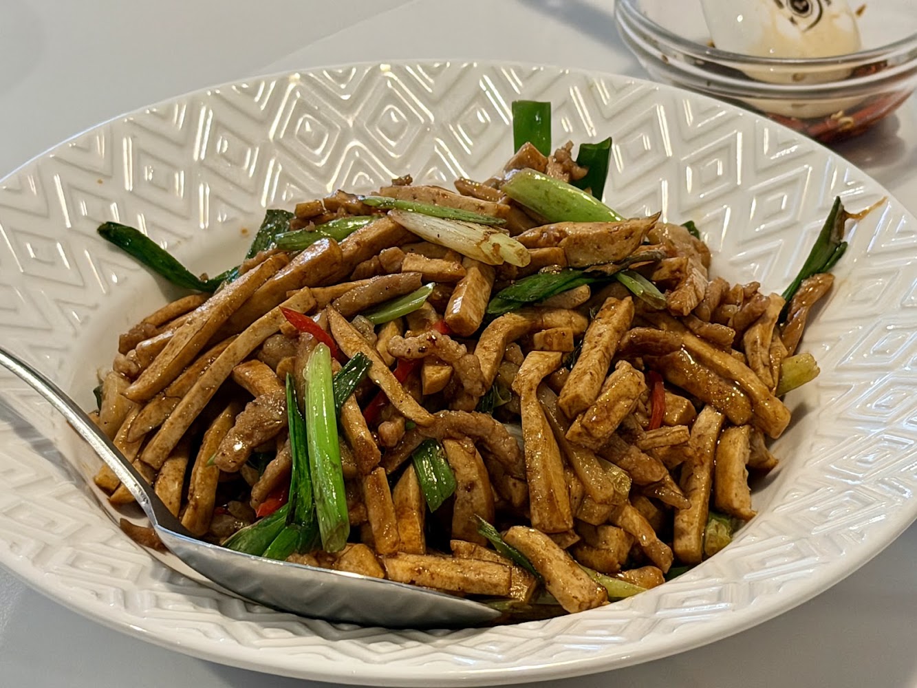 豆干蔥段辣椒熱炒