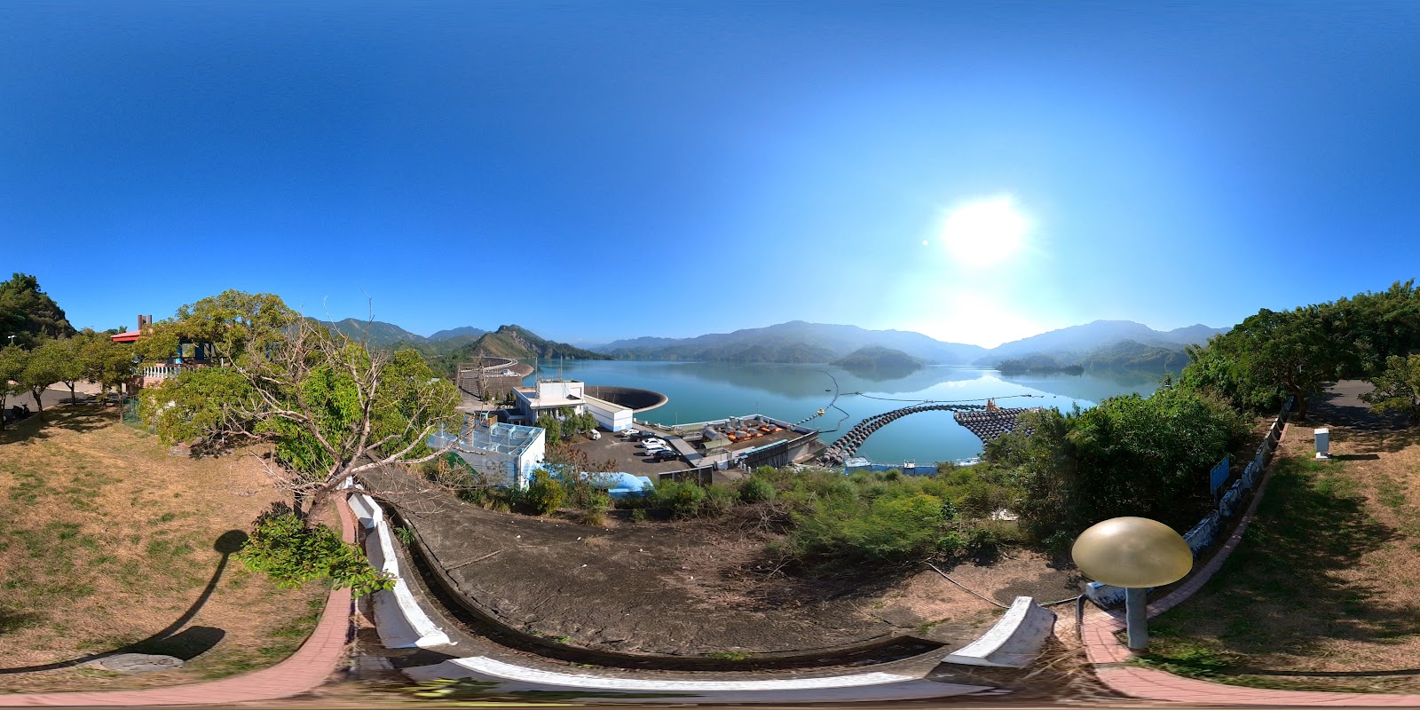 南化水庫觀景台360度全景大壩設施