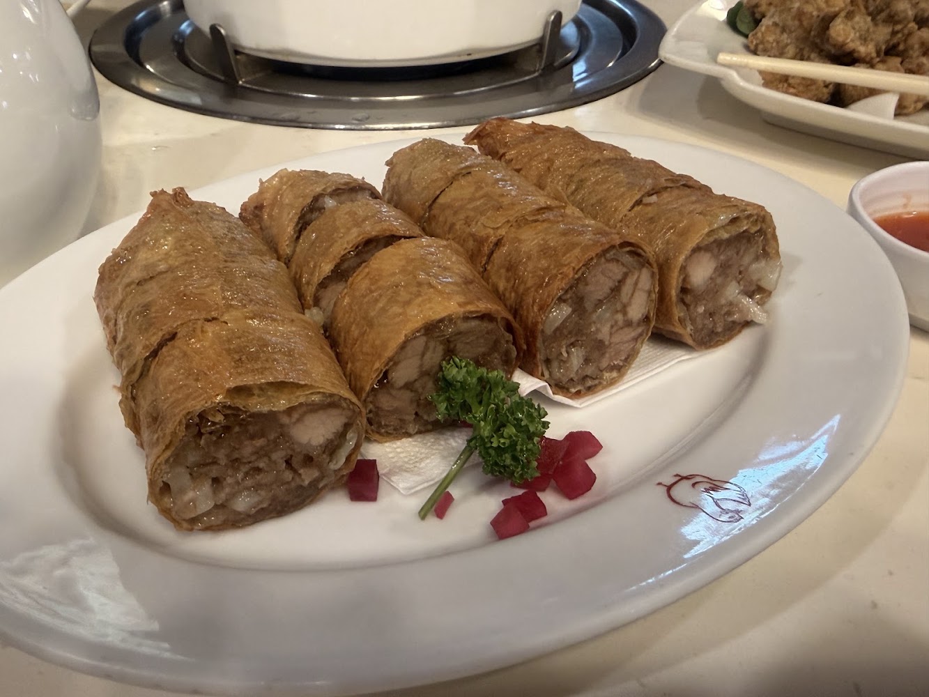 雞家莊本店雞捲近拍