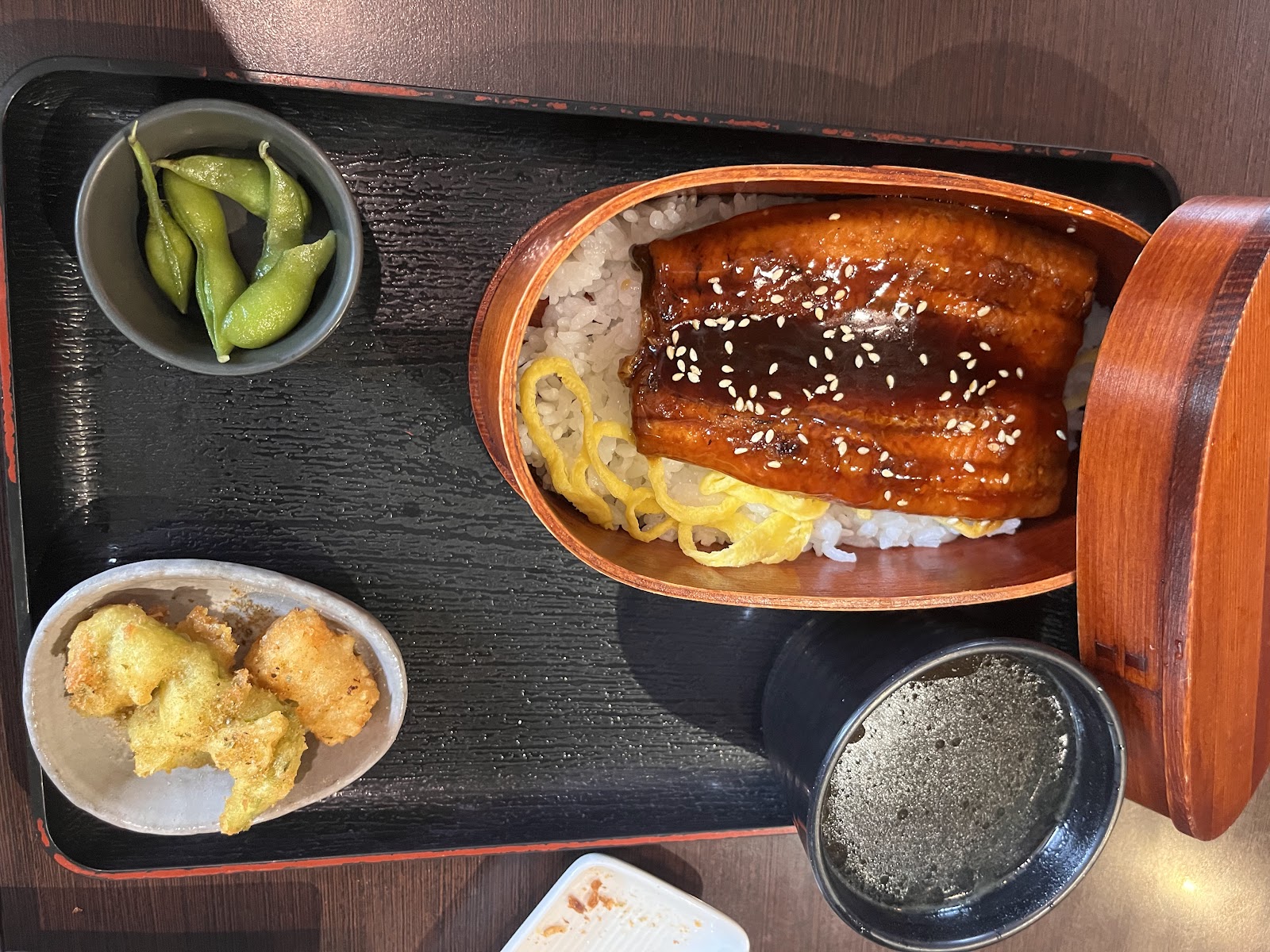 小田本舖鰻魚丼飯套餐附毛豆天婦羅