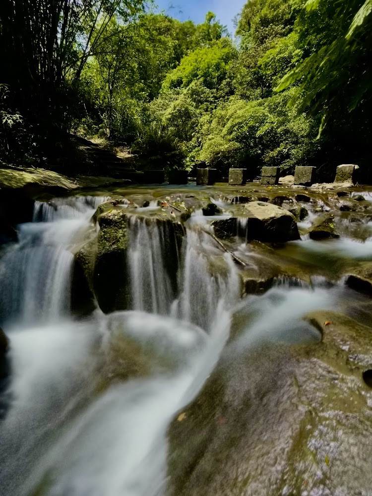 森林中層層小瀑布與溪流