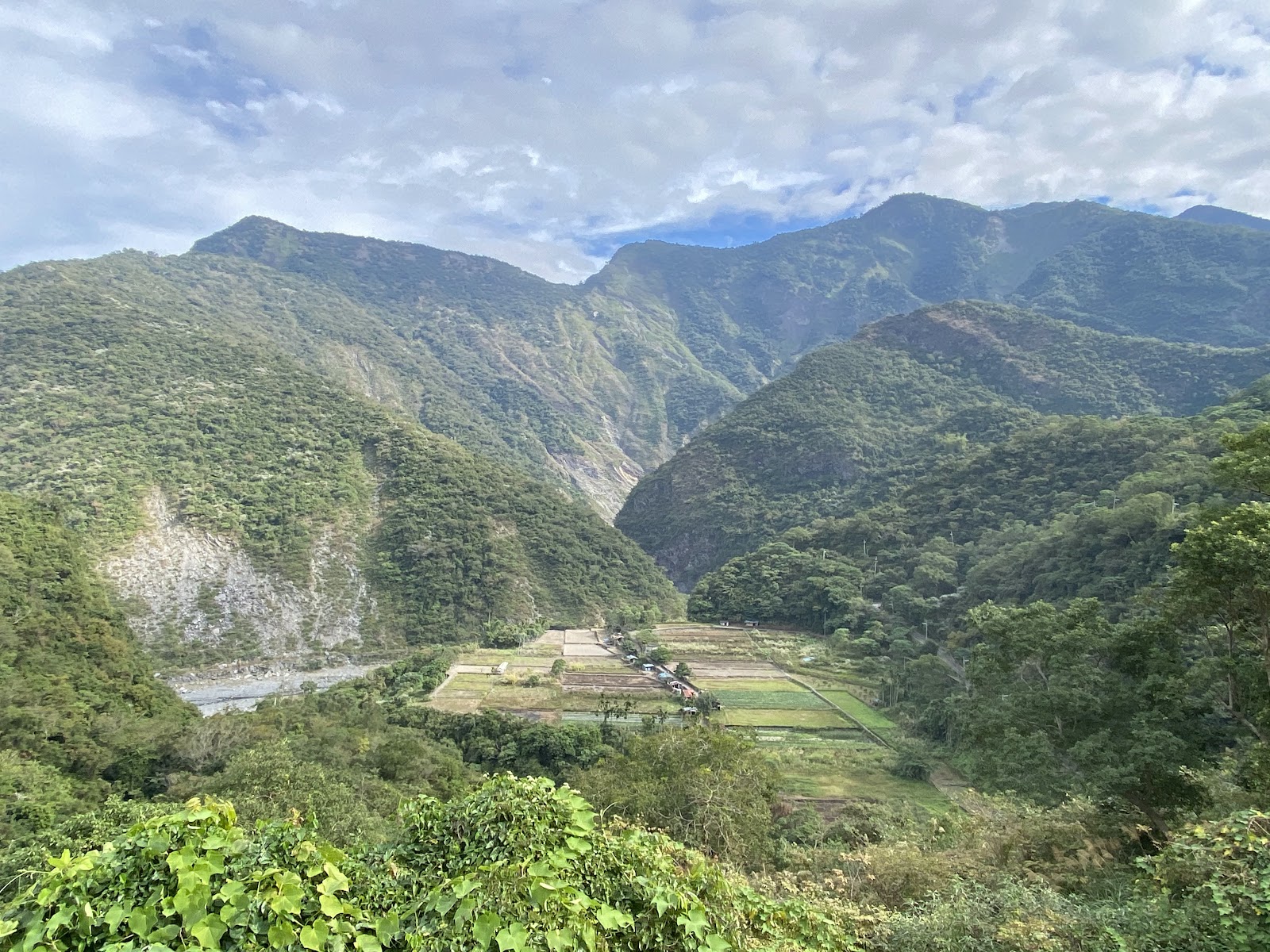 俯瞰多納部落山谷梯田與山林