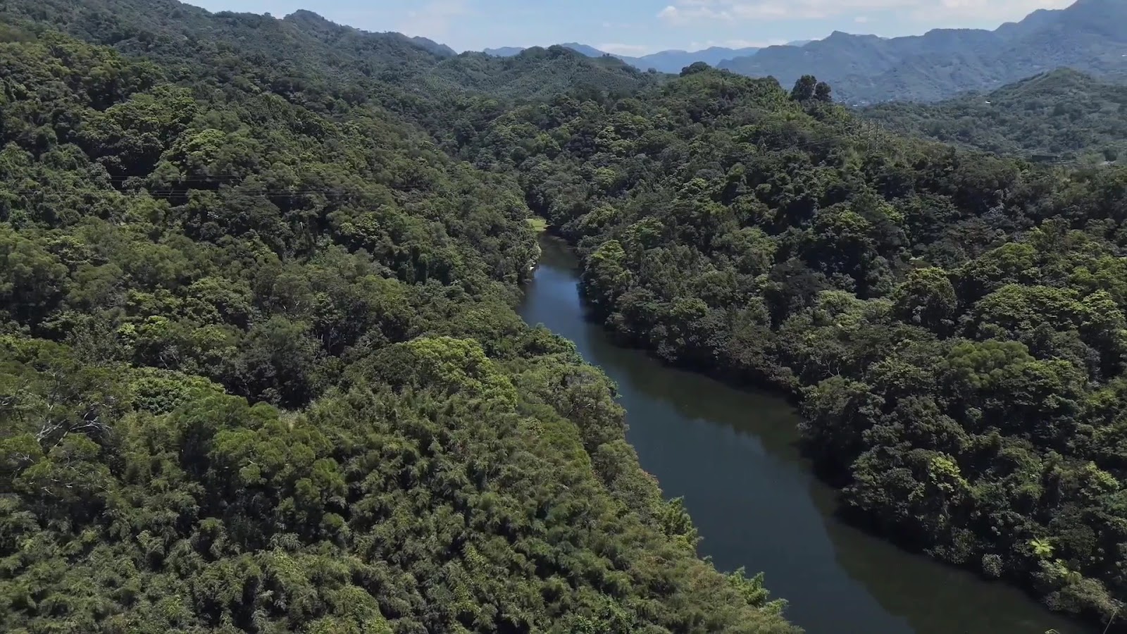白石埤周邊森林河谷空拍鳥瞰