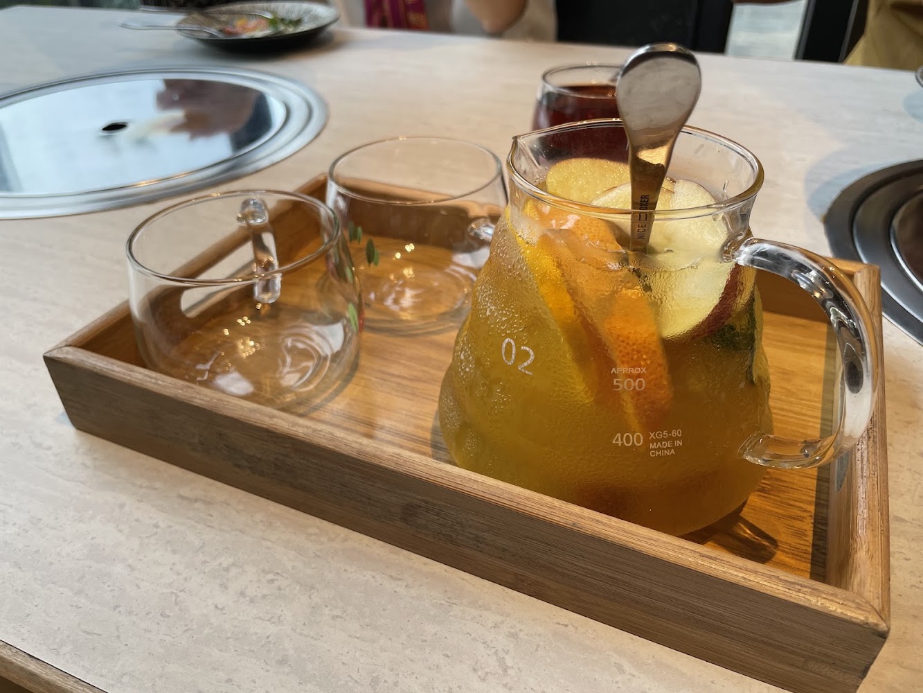 木托盤水果冰飲分享壺