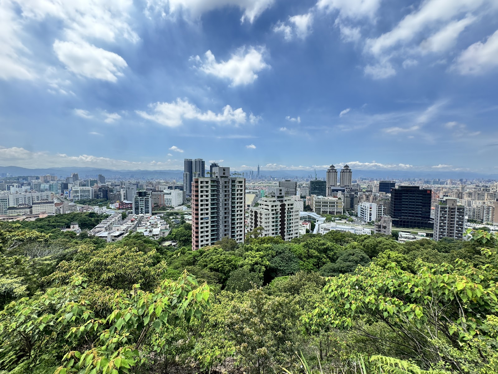 格物台展望點俯瞰臺北盆地天際線