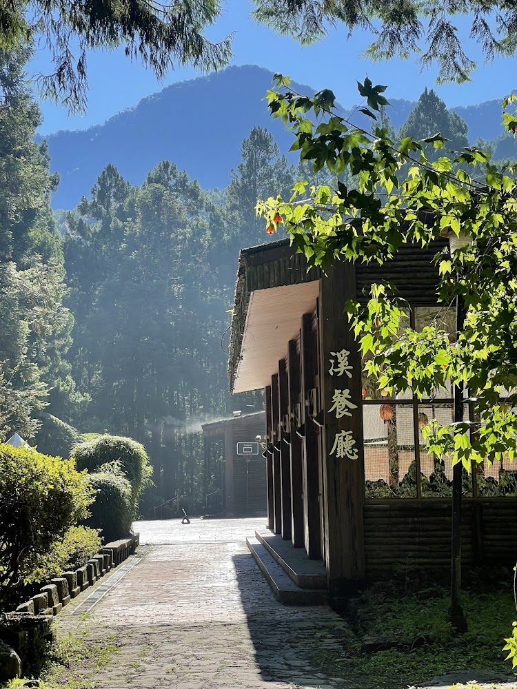 溪餐廳外觀與森林景色