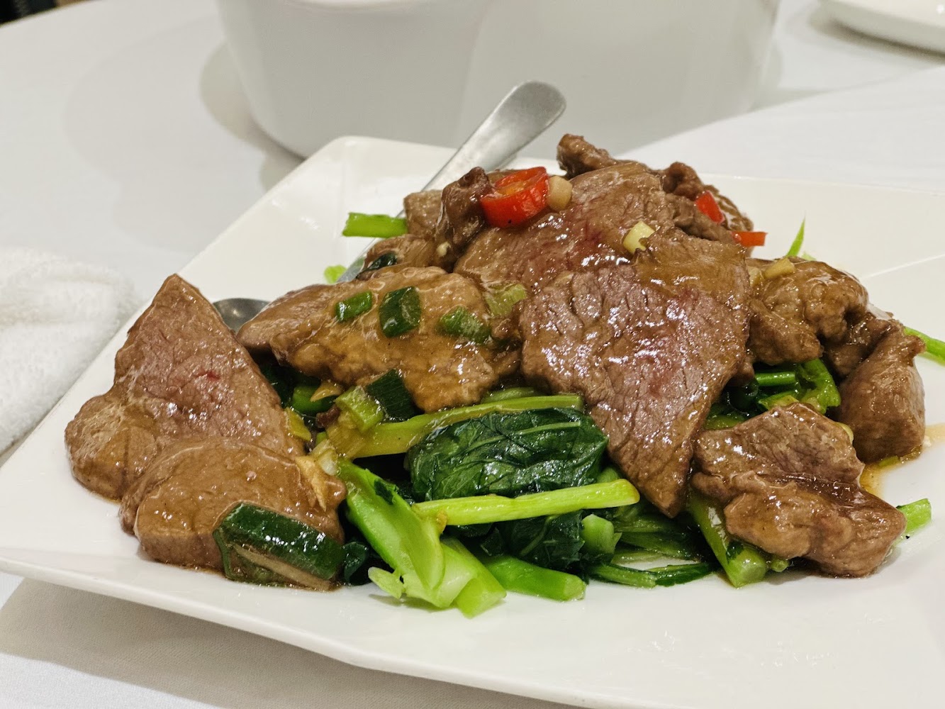 炒牛肉青菜料理