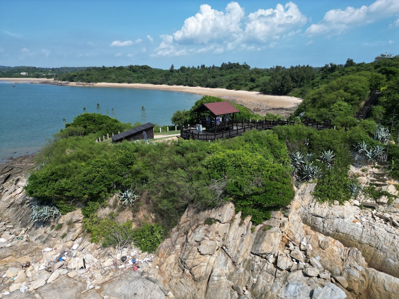 沙溪堡海邊涼亭與海景