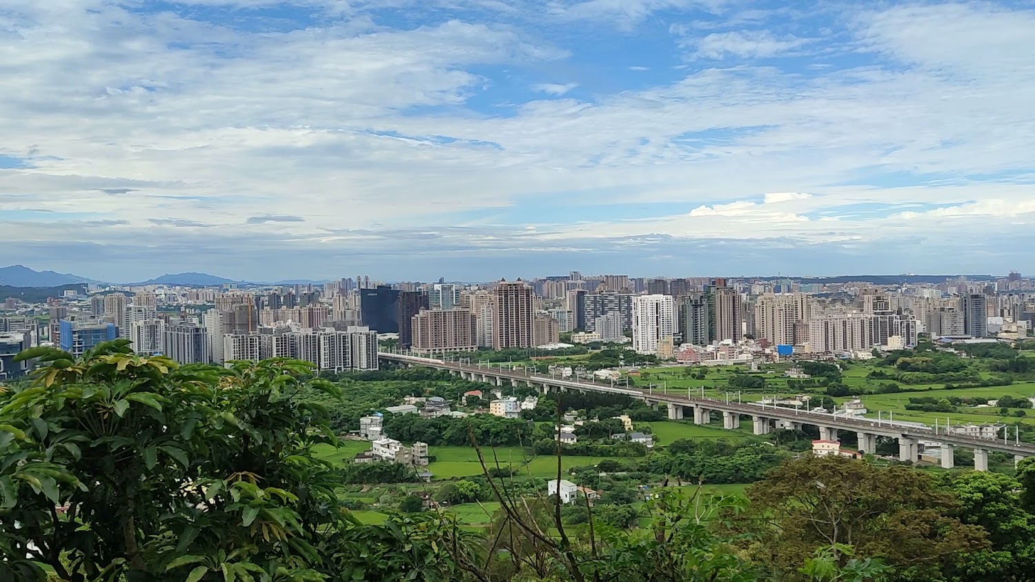文山步道觀景臺看城市與高架鐵道