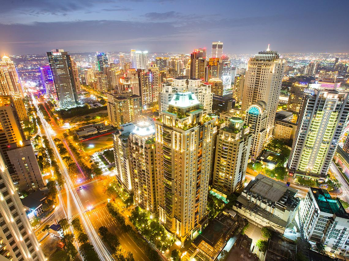 台中現代都市夜景