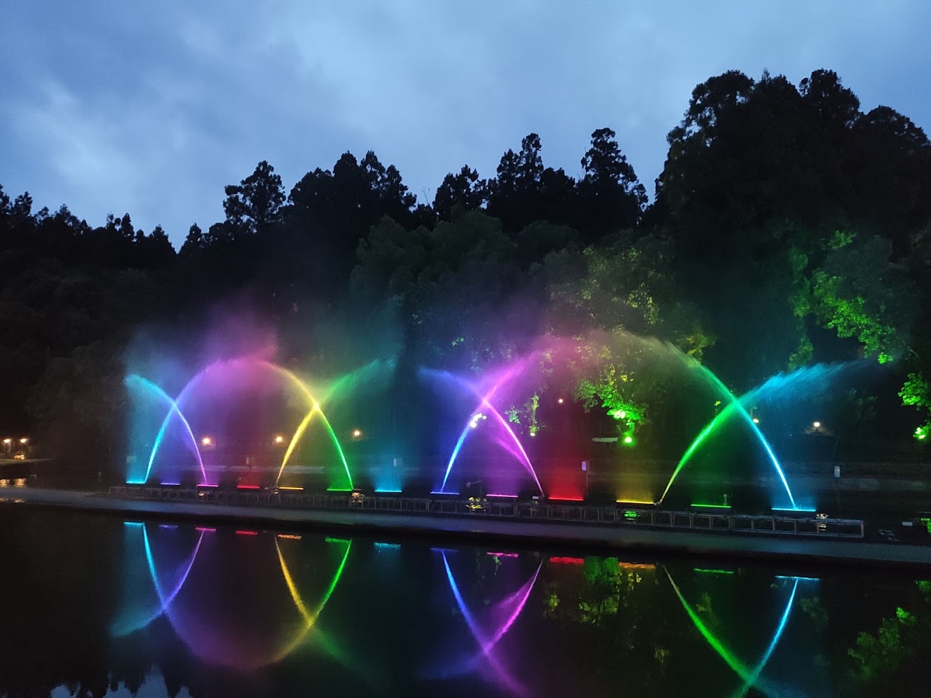 清境農場小瑞士花園夜間水舞秀