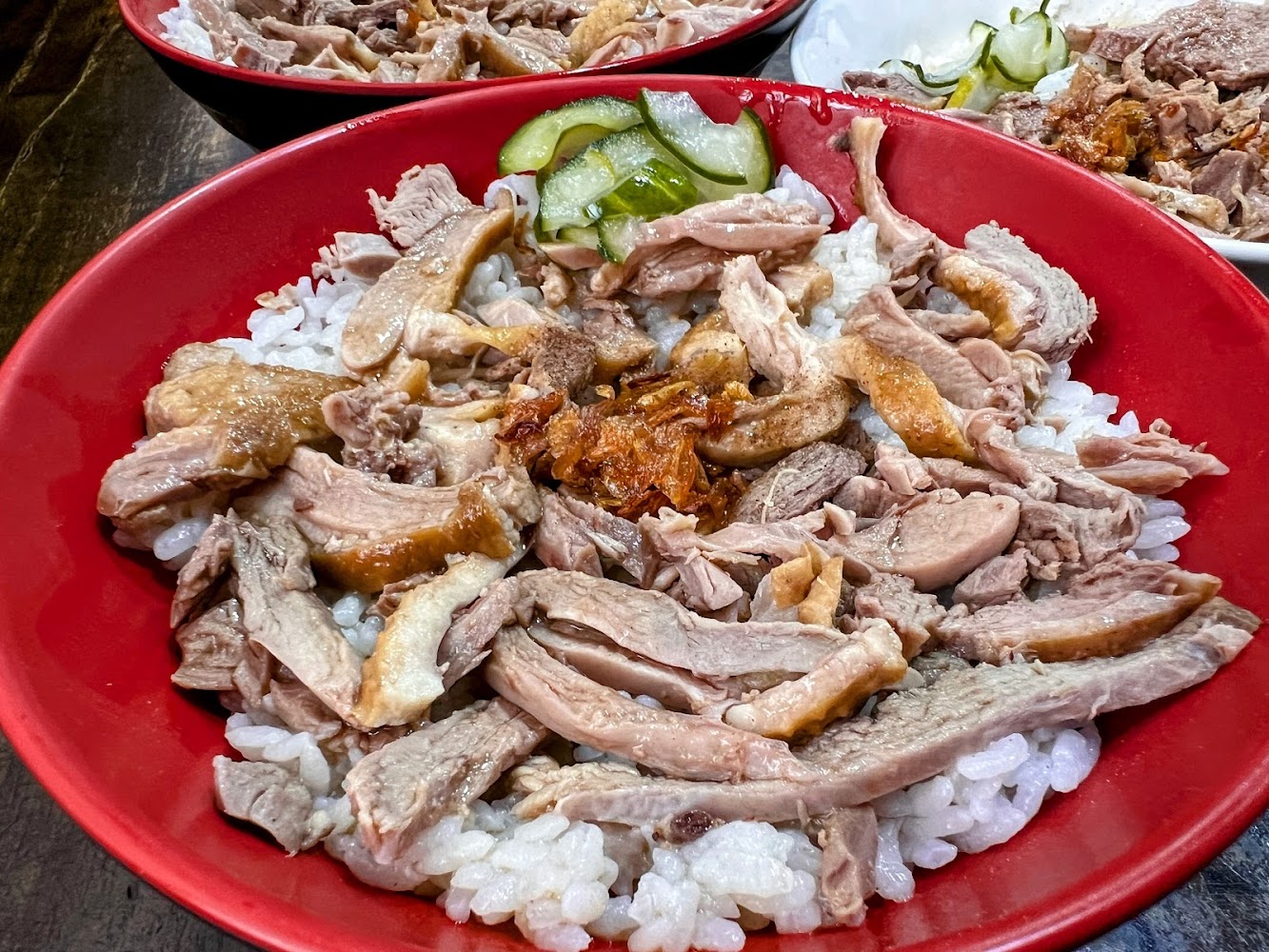 廟口鴨香飯鴨肉飯特寫