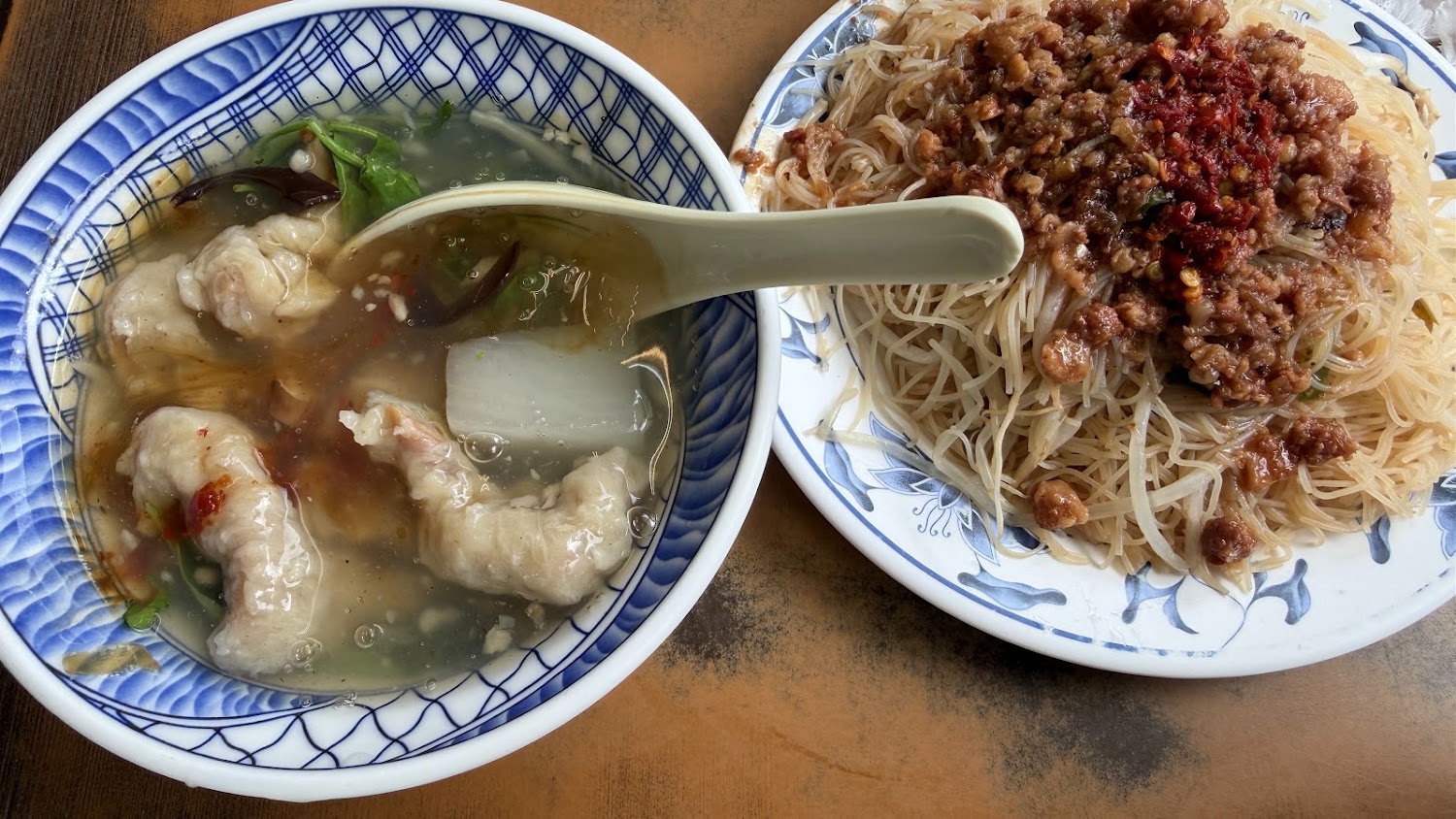正老牌魷魚平魷魚羹與炒米粉