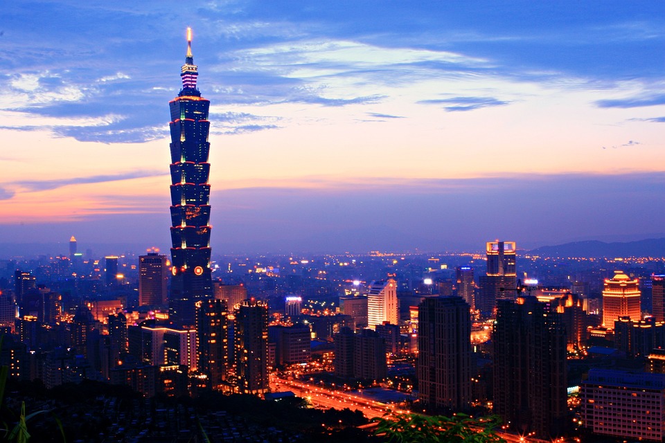 台北101與城市夜景