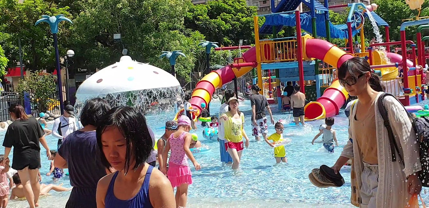 自來水園區夏季水鄉庭園戲水區