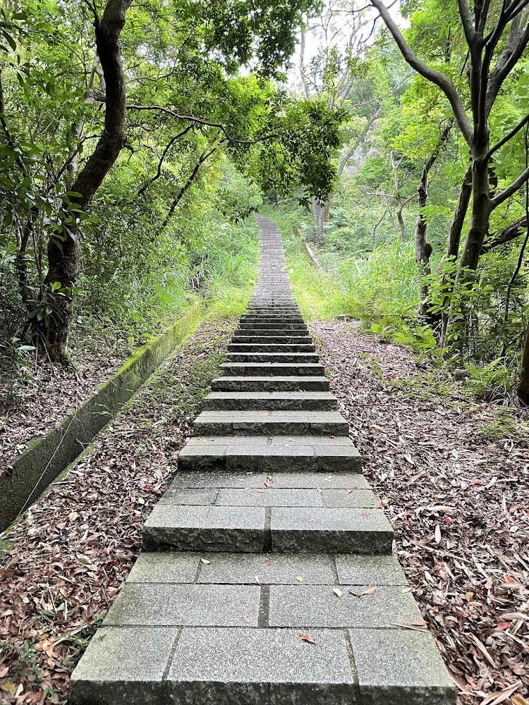 老地方觀景平台步道蜿蜒向上的石階步道