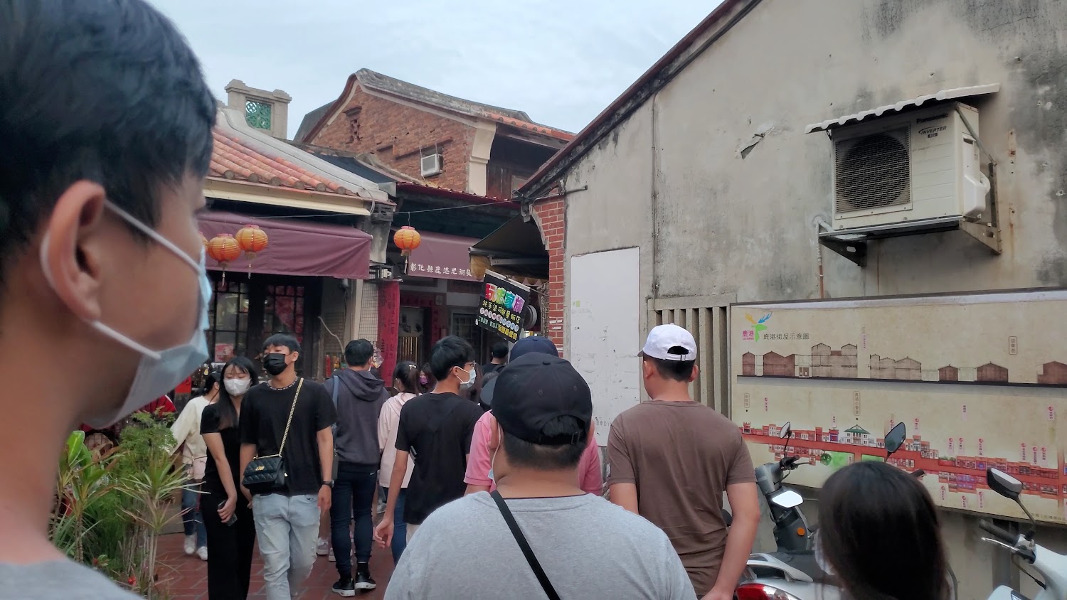 鹿港老街戶外街道與旅遊導覽地圖