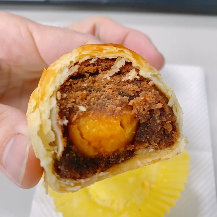 蛋黃酥切面特寫