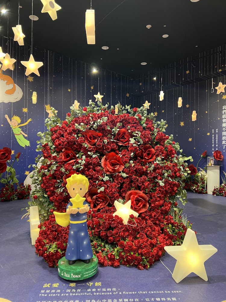 蓋婭莊園小王子主題紅玫瑰花牆裝置
