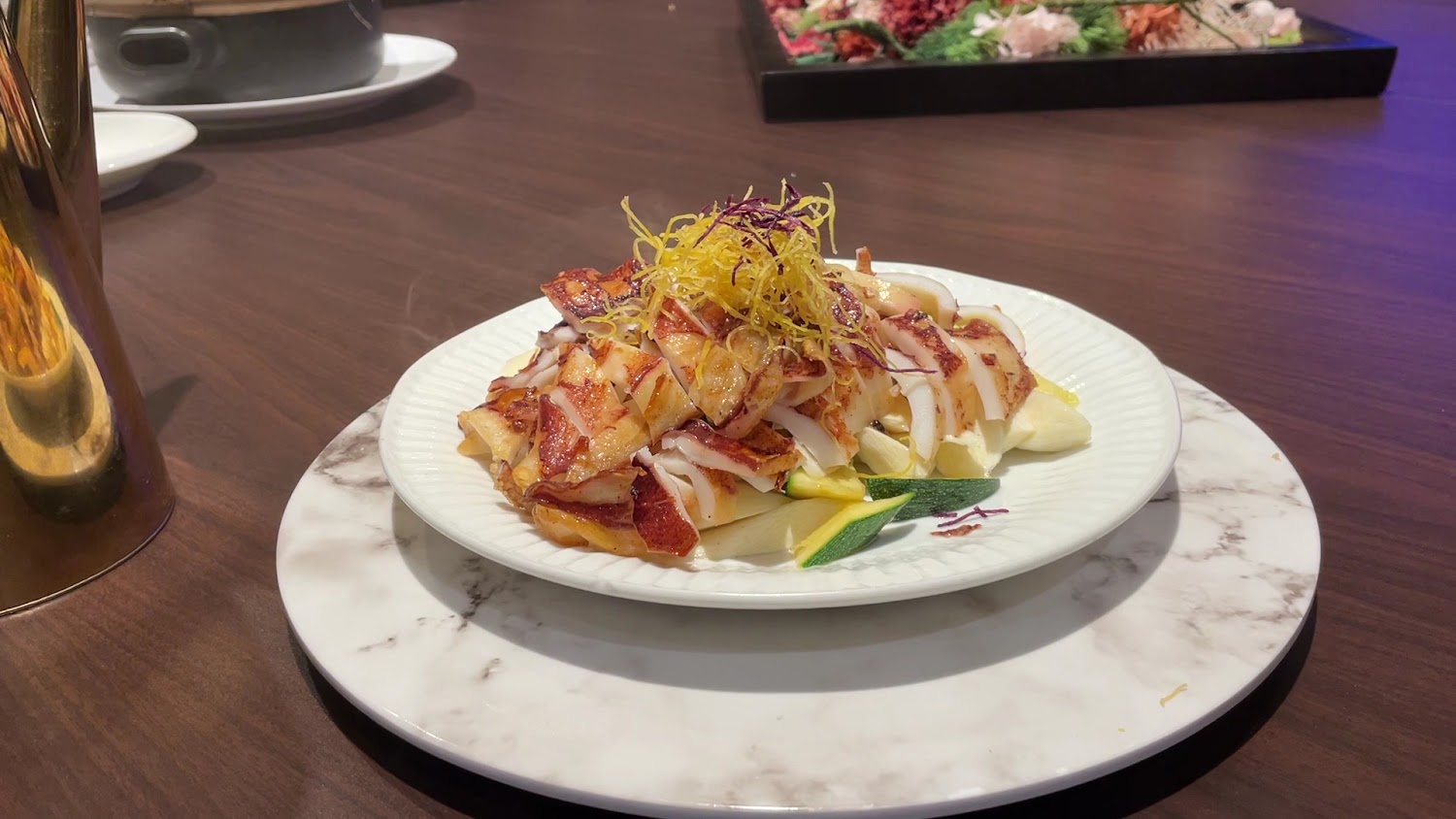 老新台菜烤魷魚料理擺盤精緻