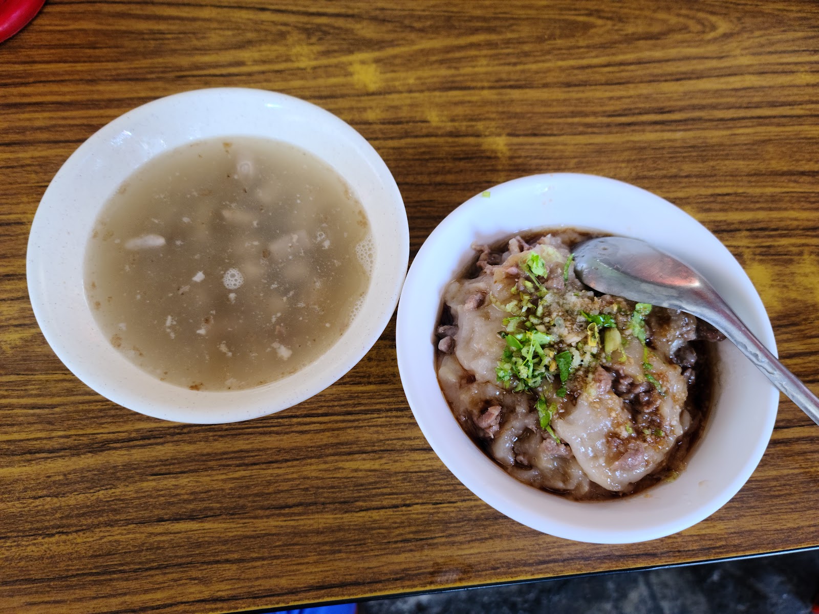 屏東鹽埔老牌子肉圓四神湯餐點特寫