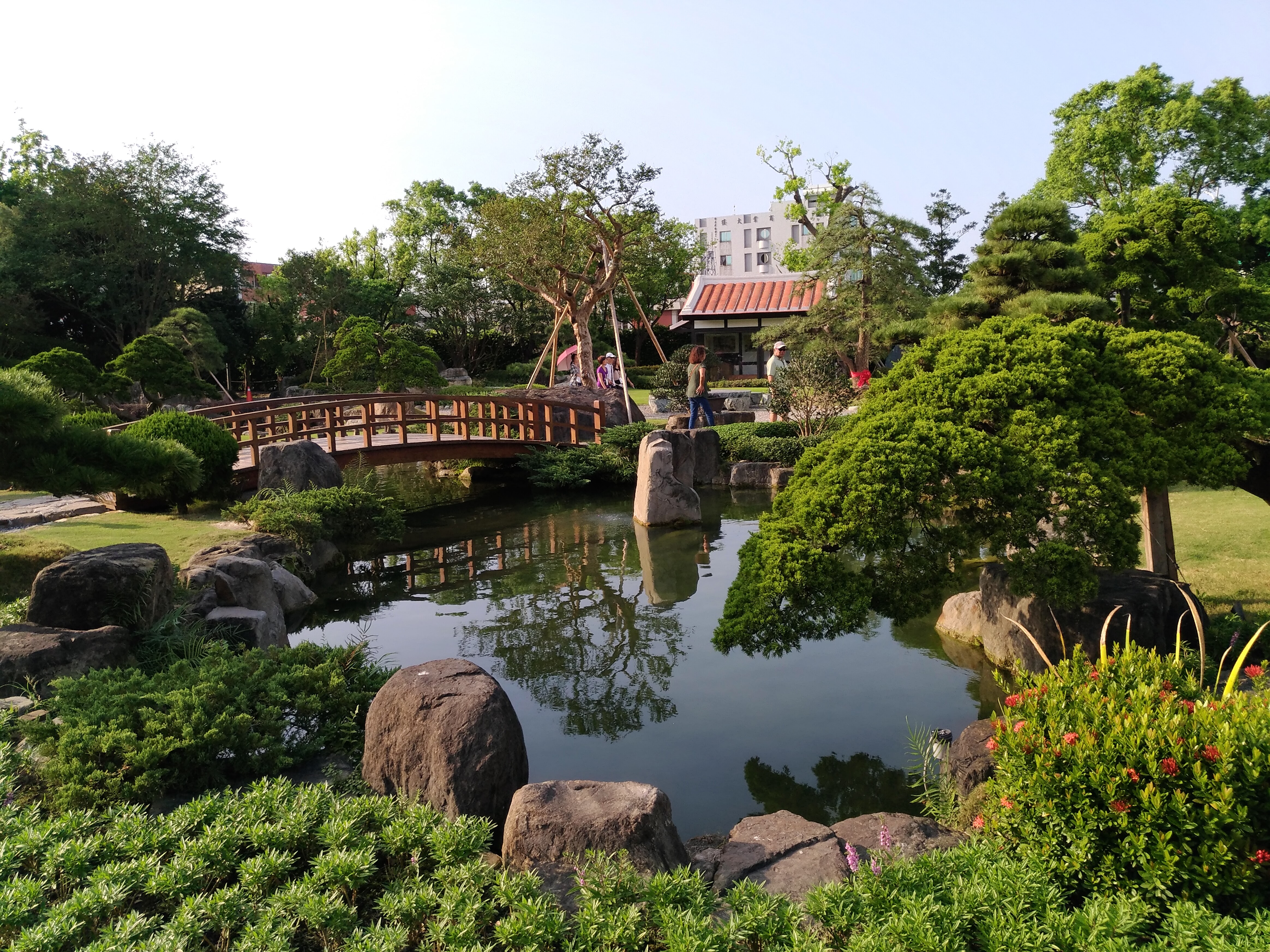 成美文化園木橋池塘與日式庭園