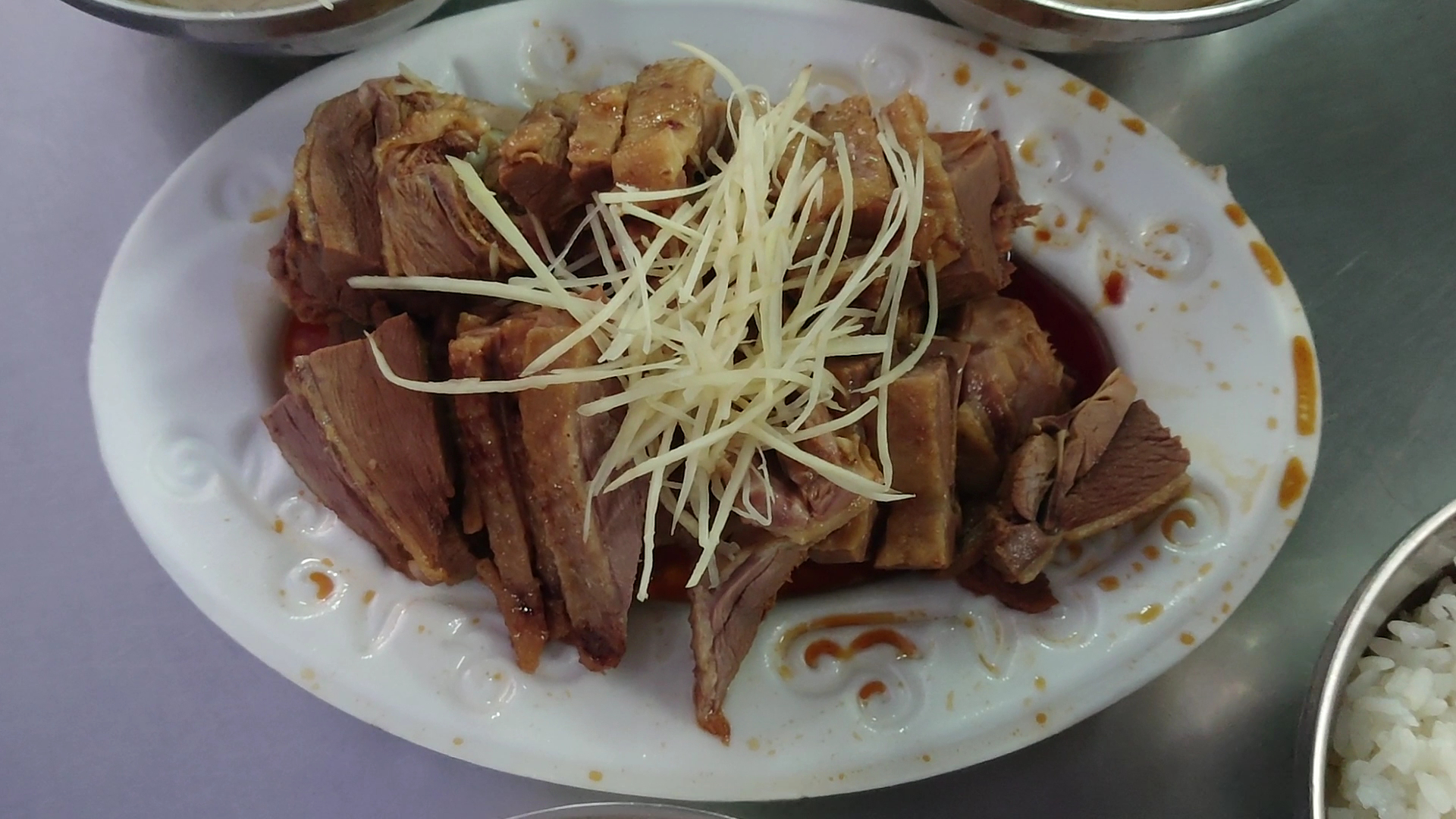 福安鴨肉飯鴨肉切盤